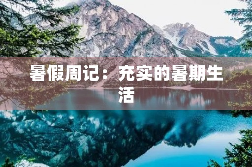 暑假周记：充实的暑期生活