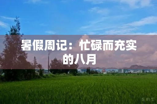 暑假周记:忙碌而充实的八月 暑假周记:忙碌而充实的八月