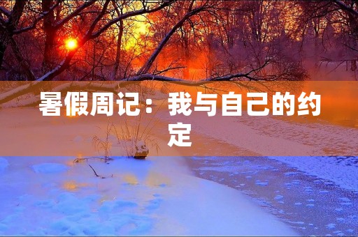 暑假周记：我与自己的约定