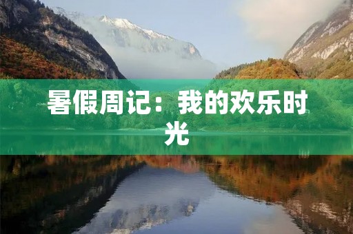 暑假周记：我的欢乐时光