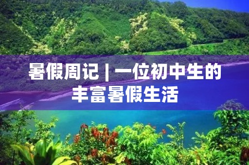 暑假周记 | 一位初中生的丰富暑假生活