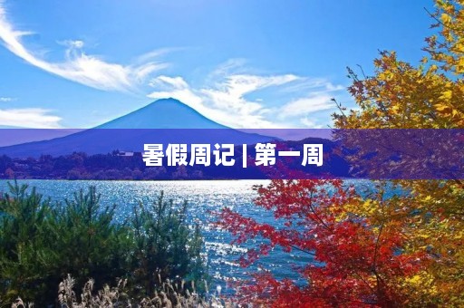 暑假周记 | 第一周 暑假周记 | 第一周