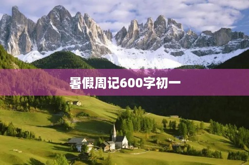 暑假周记600字初一 暑假周记600字初一