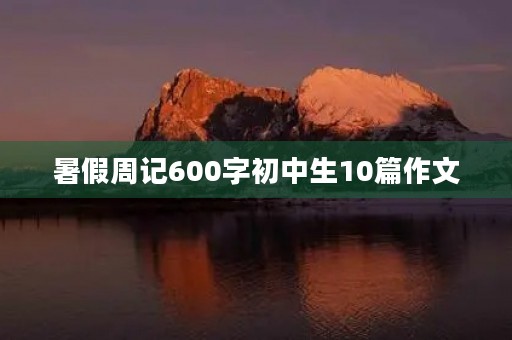 暑假周记600字初中生10篇作文