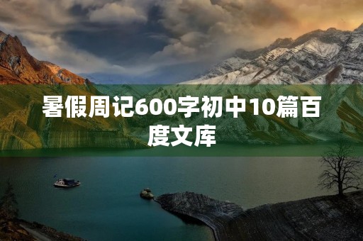 暑假周记600字初中10篇百度文库