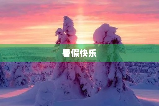 暑假快乐，小学一年级的暑假周记