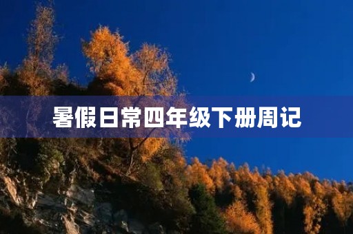 暑假日常四年级下册周记 暑假日常四年级下册周记