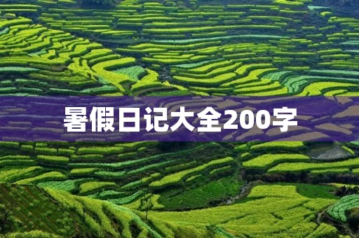 暑假日记大全200字