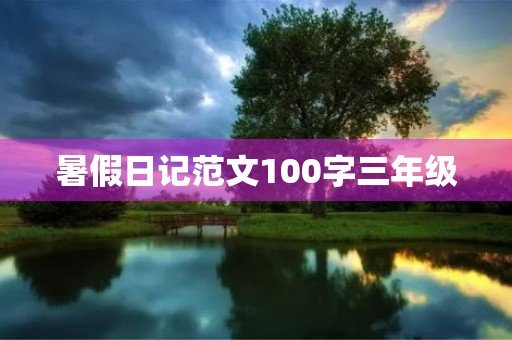 暑假日记范文100字三年级