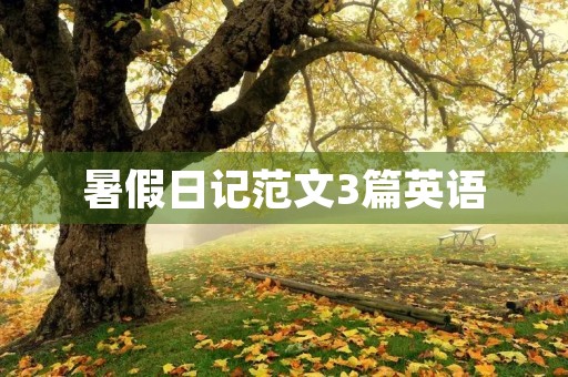 暑假日记范文3篇英语 暑假日记范文3篇英语