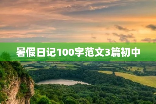 暑假日记100字范文3篇初中 暑假日记100字范文3篇初中