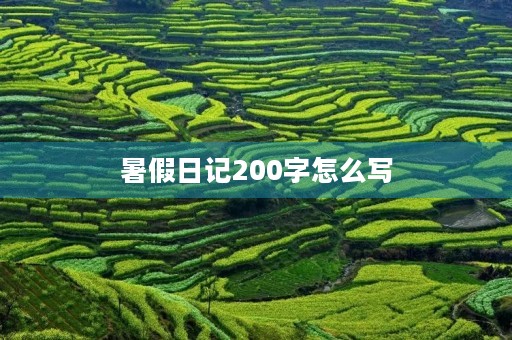 暑假日记200字怎么写