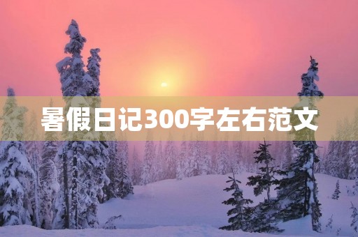 暑假日记300字左右范文
