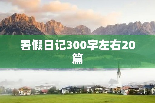 暑假日记300字左右20篇