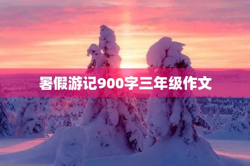 暑假游记900字三年级作文 暑假游记900字三年级作文