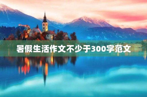 暑假生活作文不少于300字范文