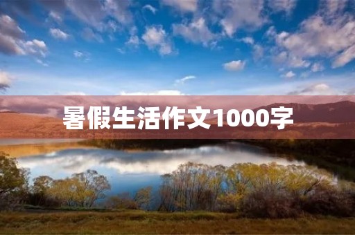 暑假生活作文1000字