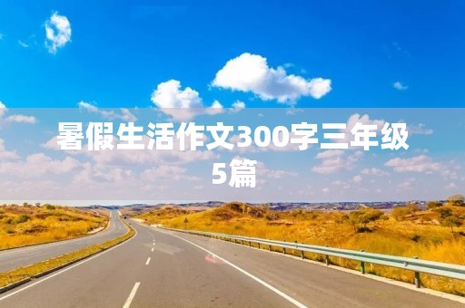 暑假生活作文300字三年级5篇