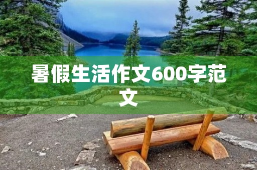 暑假生活作文600字范文