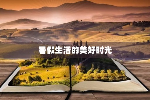 暑假生活的美好时光