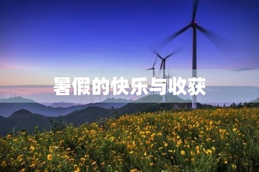 暑假的快乐与收获 暑假的快乐与收获