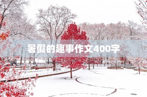 暑假的趣事作文400字 暑假的趣事作文400字