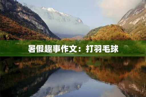 暑假趣事作文:打羽毛球 暑假趣事作文:打羽毛球