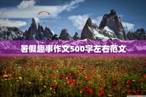 暑假趣事作文500字左右范文