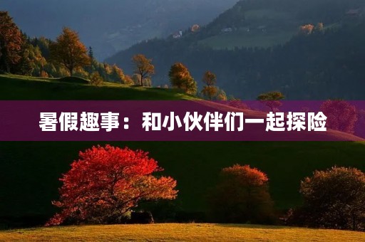 暑假趣事:和小伙伴们一起探险 暑假趣事:和小伙伴们一起探险