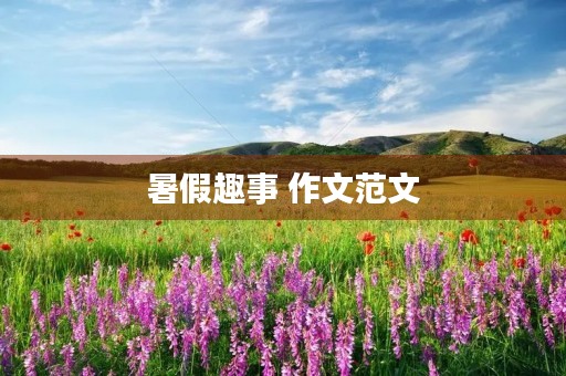 暑假趣事 作文范文 暑假趣事 作文范文