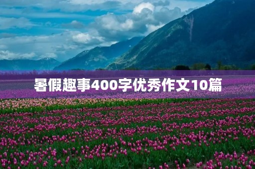 暑假趣事400字优秀作文10篇