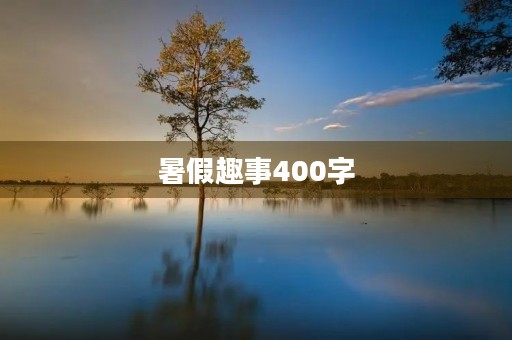 暑假趣事400字 暑假趣事400字