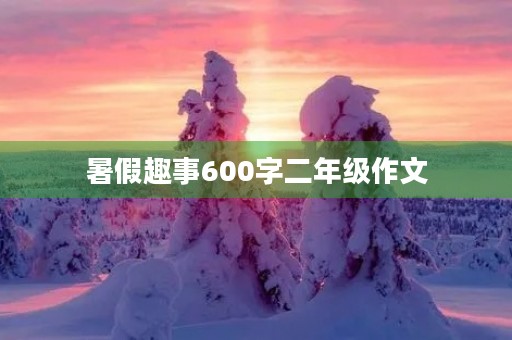 暑假趣事600字二年级作文 暑假趣事600字二年级作文