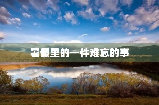 暑假里的一件难忘的事 暑假里的一件难忘的事