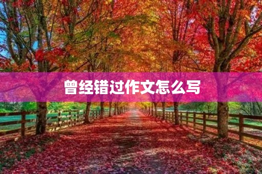 曾经错过作文怎么写 曾经错过作文怎么写