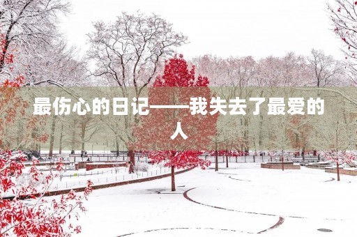 最伤心的日记——我失去了最爱的人 最伤心的日记——我失去了最爱的人