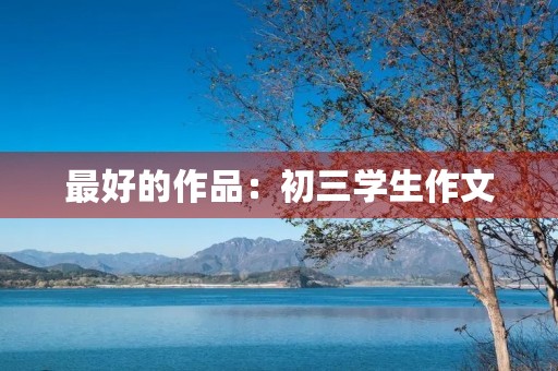 最好的作品:初三学生作文 最好的作品:初三学生作文