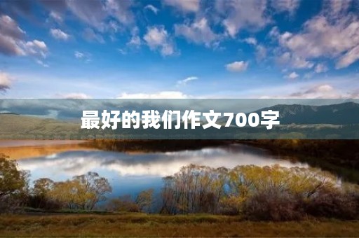最好的我们作文700字 最好的我们作文700字
