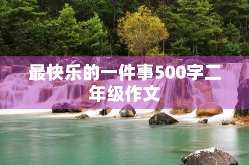 最快乐的一件事500字二年级作文