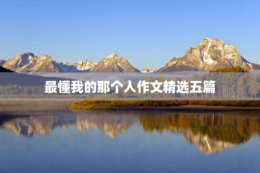 最懂我的那个人作文精选五篇 最懂我的那个人作文精选五篇
