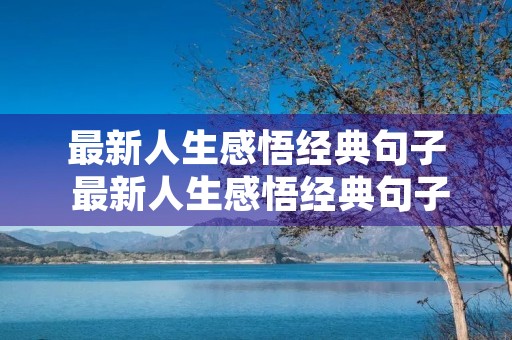最新人生感悟经典句子 最新人生感悟经典句子短句