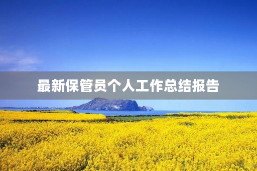 最新保管员个人工作总结报告