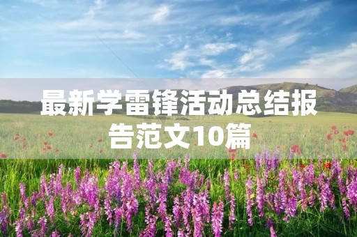最新学雷锋活动总结报告范文10篇