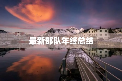 最新部队年终总结