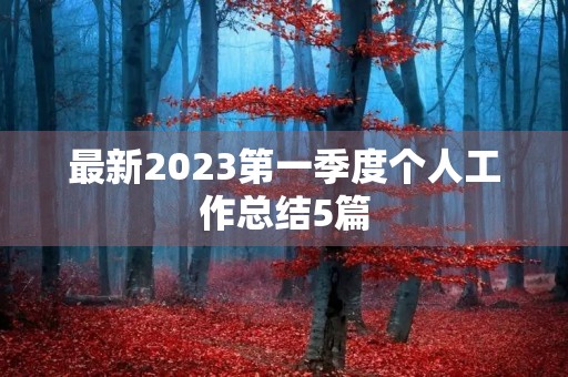 最新2023第一季度个人工作总结5篇