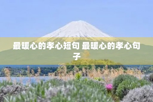 最暖心的孝心短句 最暖心的孝心句子