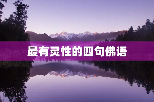 最有灵性的四句佛语(最有灵性的四句佛语文字版)