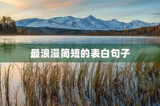 最浪漫简短的表白句子,最浪漫简短的表白句子图片 最浪漫简短的表白句子,最浪漫简短的表白句子图片
