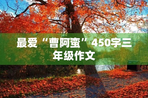 最爱“曹阿蛮”450字三年级作文