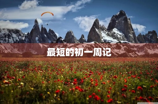 最短的初一周记 最短的初一周记